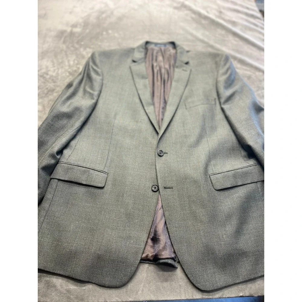 Ralph Lauren Men 46R Blazer Brown Blue Check Wool Sport Coat Dillards 46 Regular